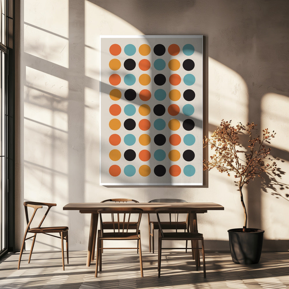 Retro Dot Delight | Canvas