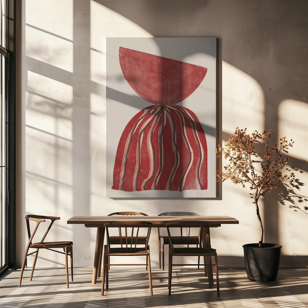 Crimson Silhouette | Canvas