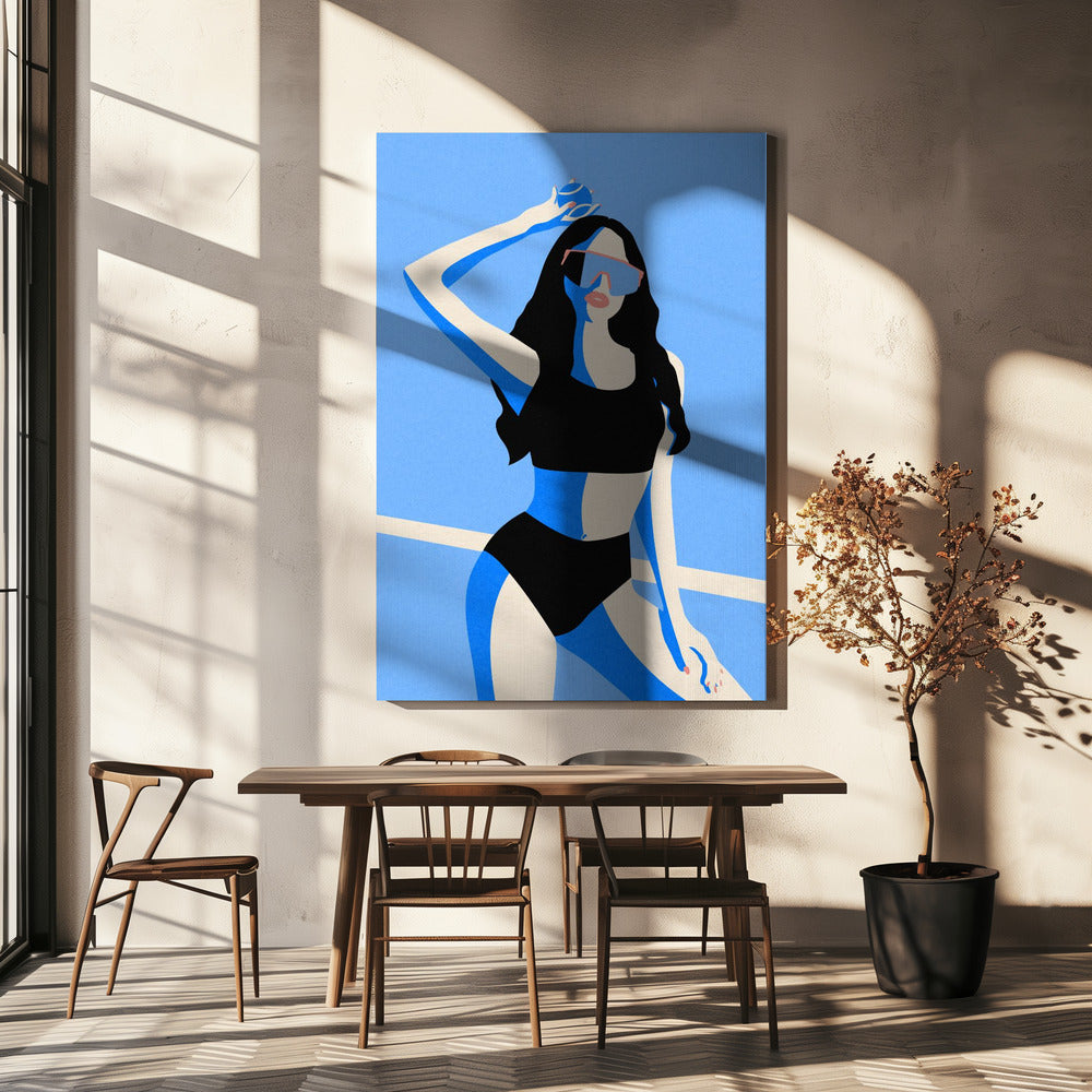 Blue Sport Girl | Canvas