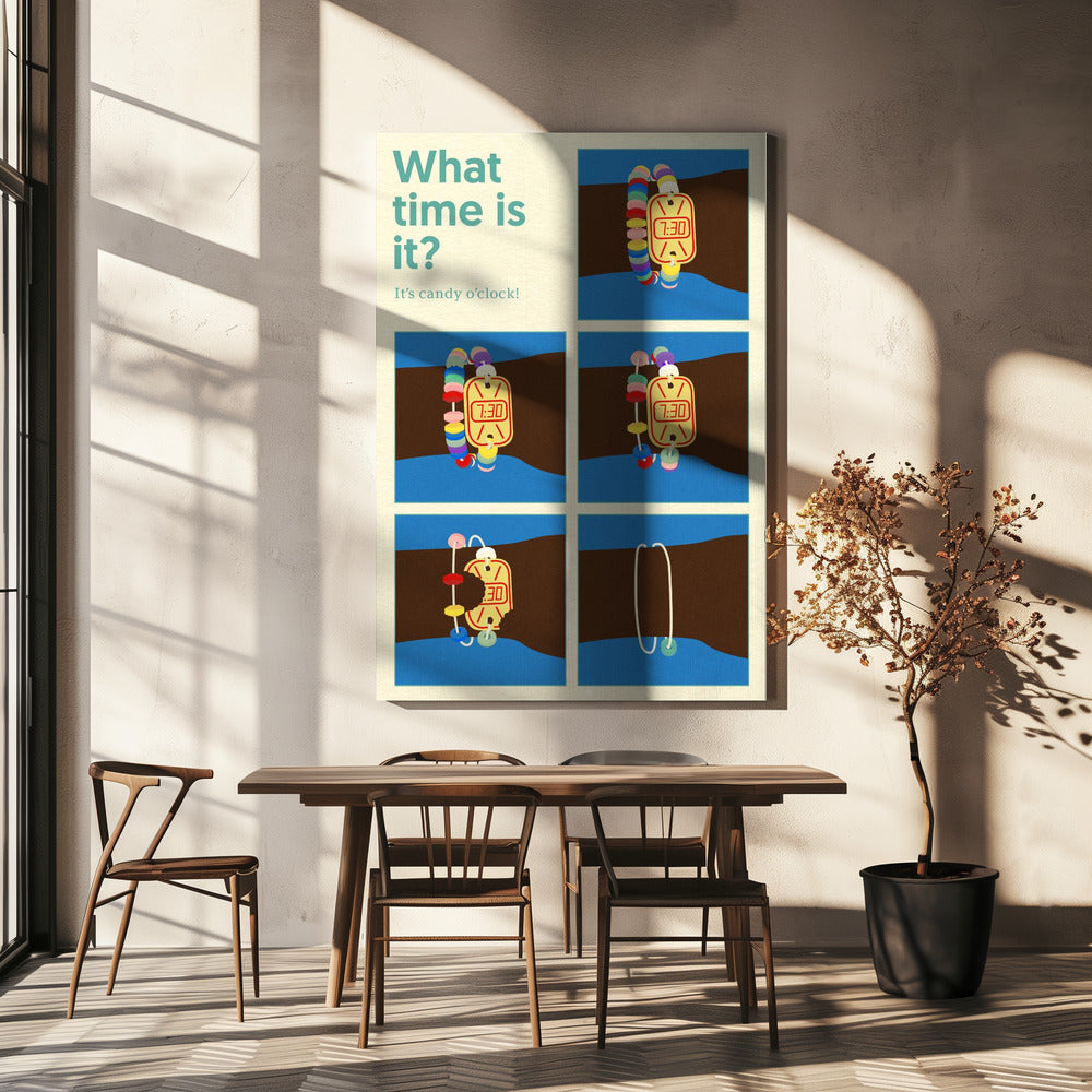 Poster Candy Clock | Canvas