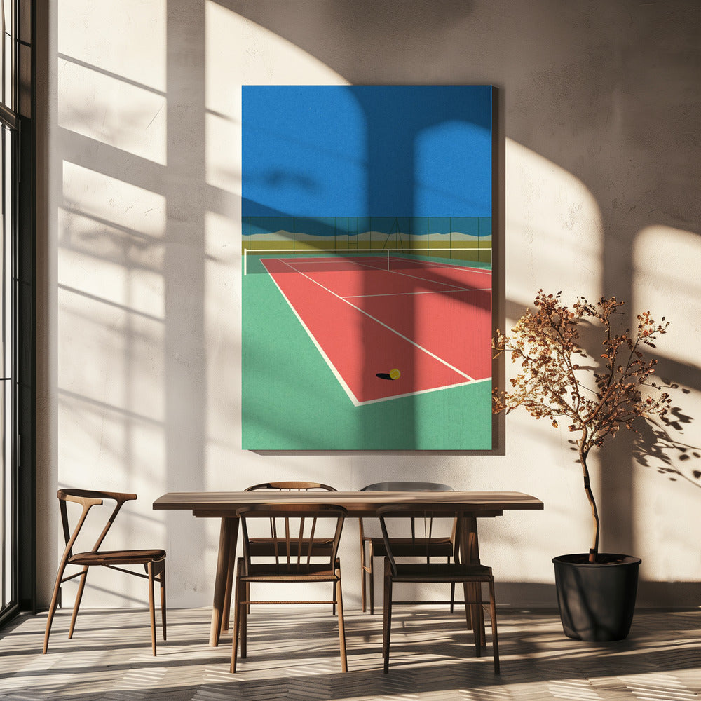 Tennis Court In the Desert | Canvas