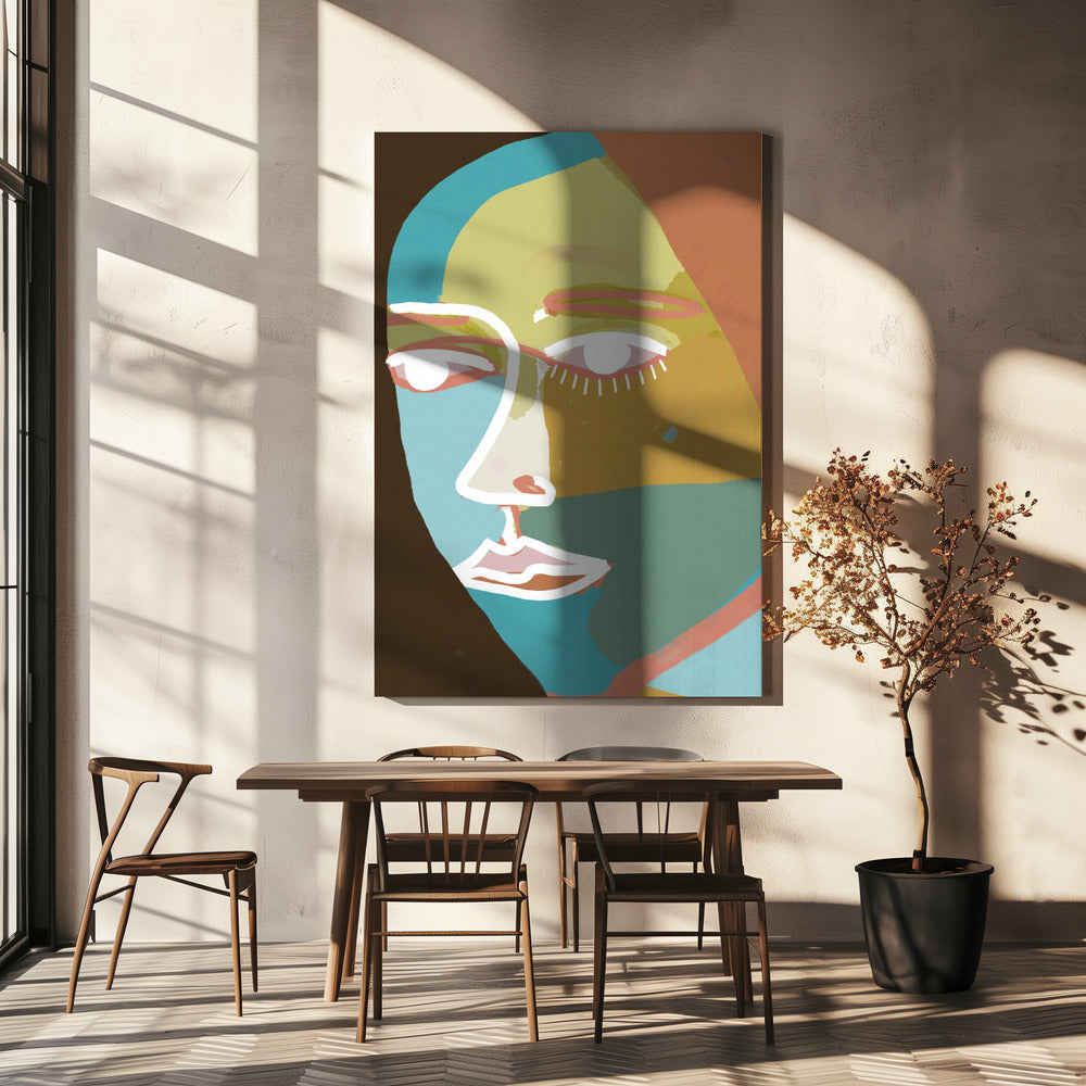 Abstract line face | Canvas