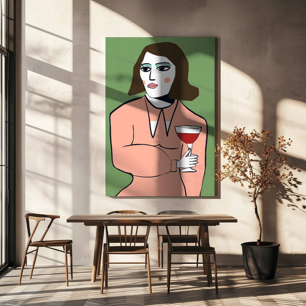 Wine lady | Canvas
