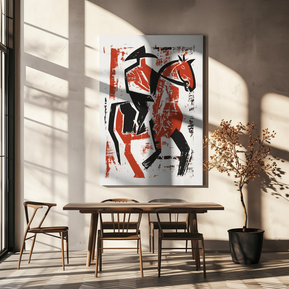 Abstract Horse Rider | Canvas