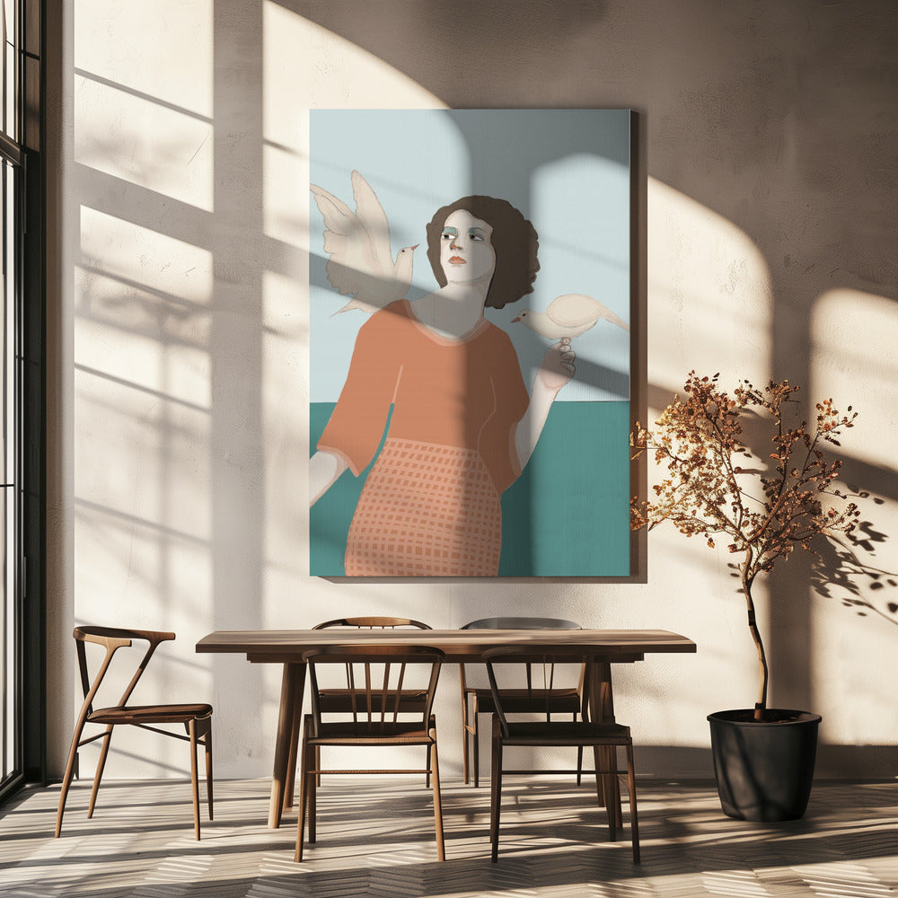 Peace Dove Lady | Canvas