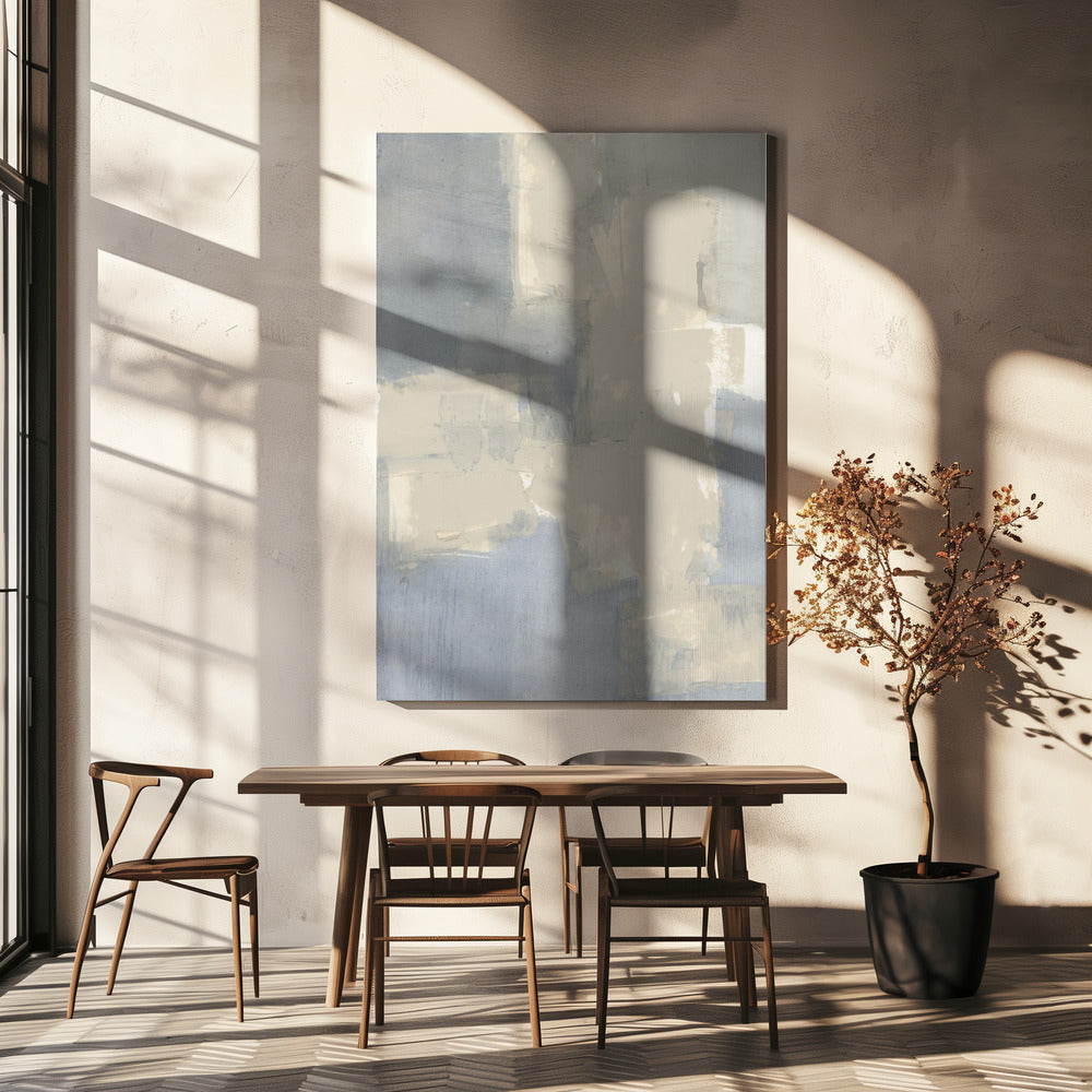 Abstract Neutral Grey and Beige Shapes 1 | Canvas