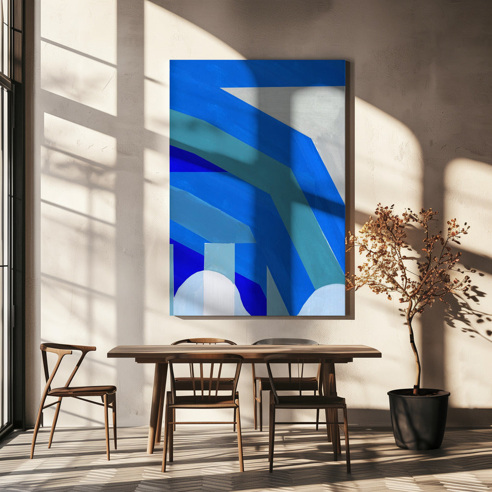 Blue French Stripes 1 | Canvas