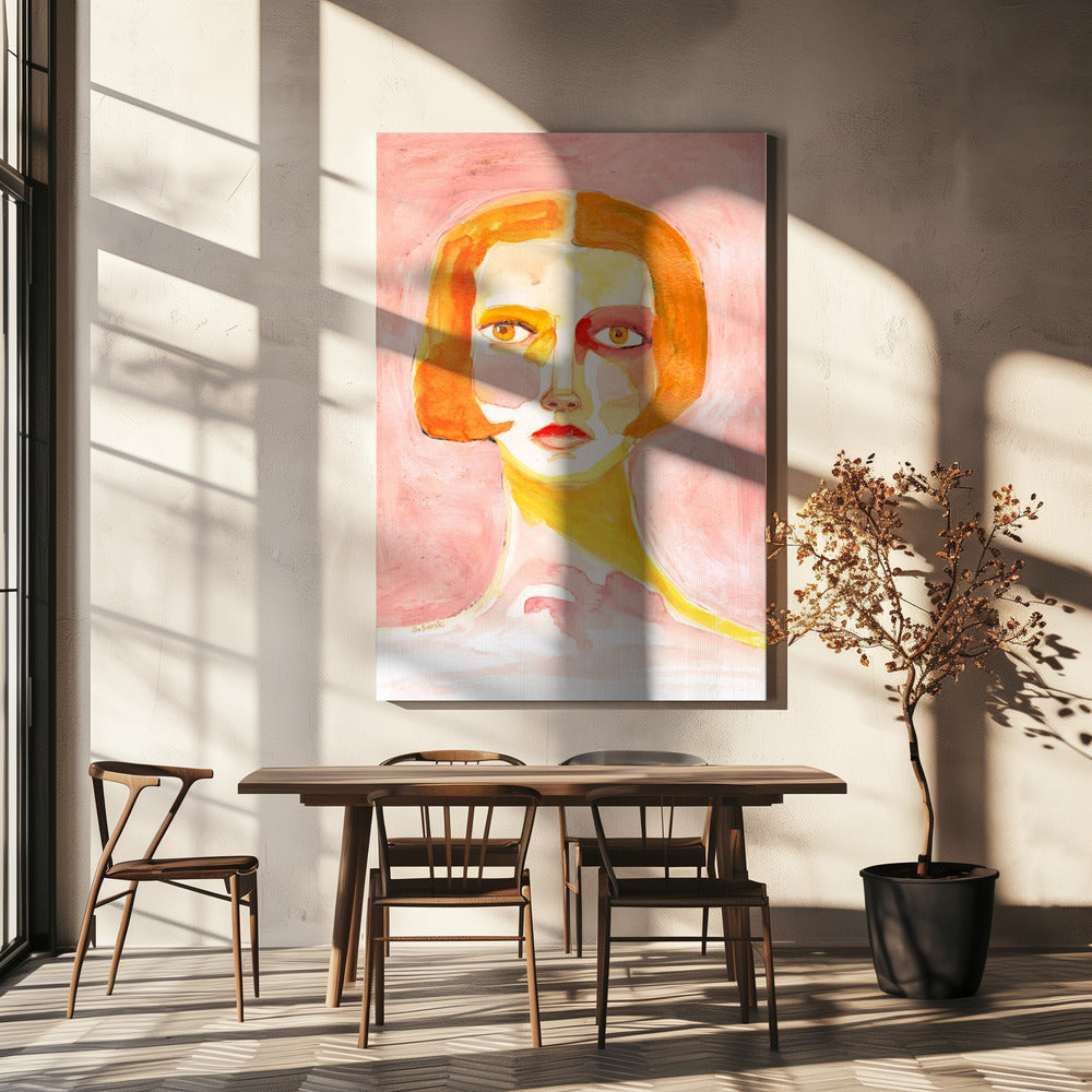 Lady with Bob haircut | Canvas