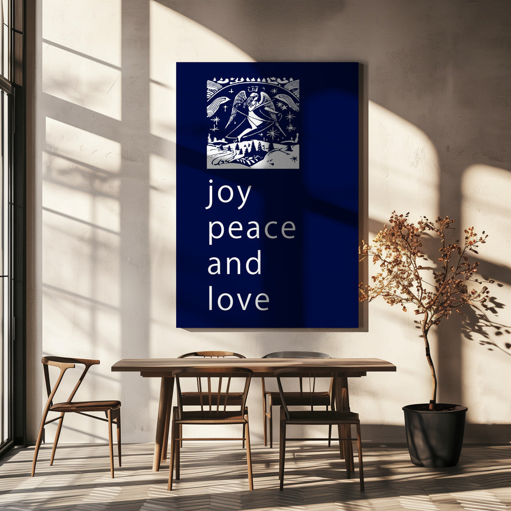 Bows and Baubles: Joy Peace and Love Christmas | Canvas