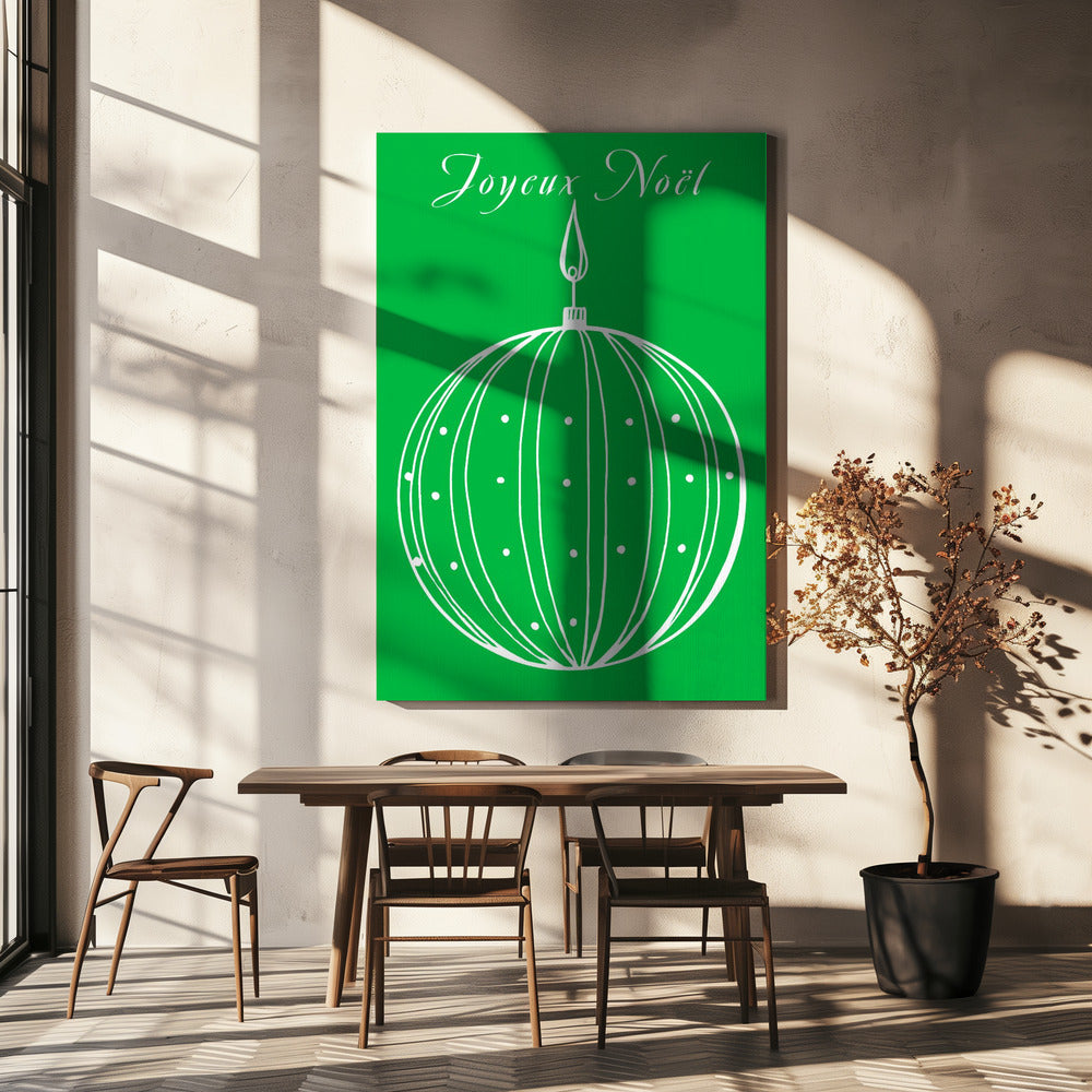 Bows and Baubles: Joyeux Noël Christmas | Canvas