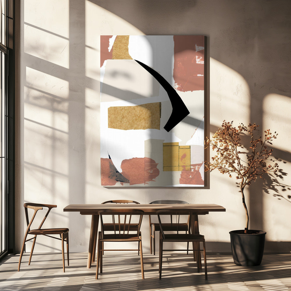Neutral Abstract Shapes On White 1 | Canvas