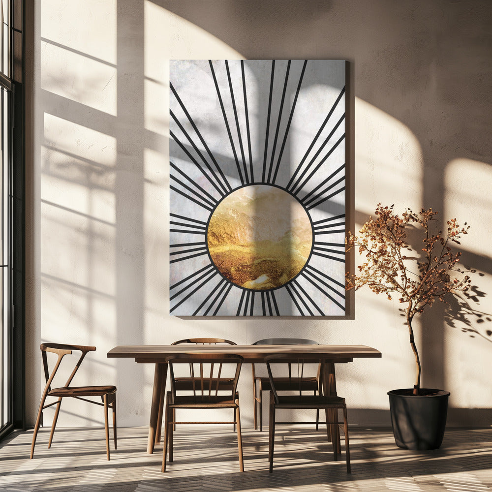 Black gold mid sun | Canvas