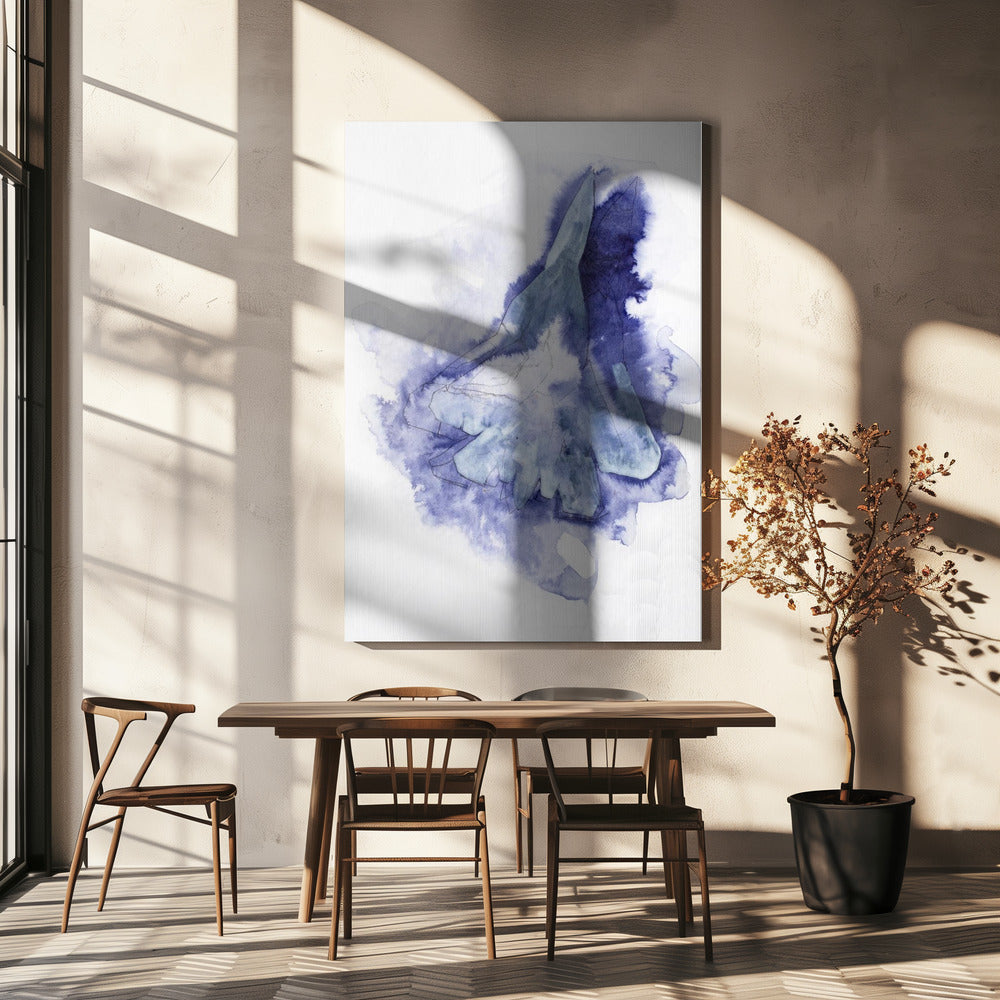 Kampfjet Study (indigo 2) | Canvas