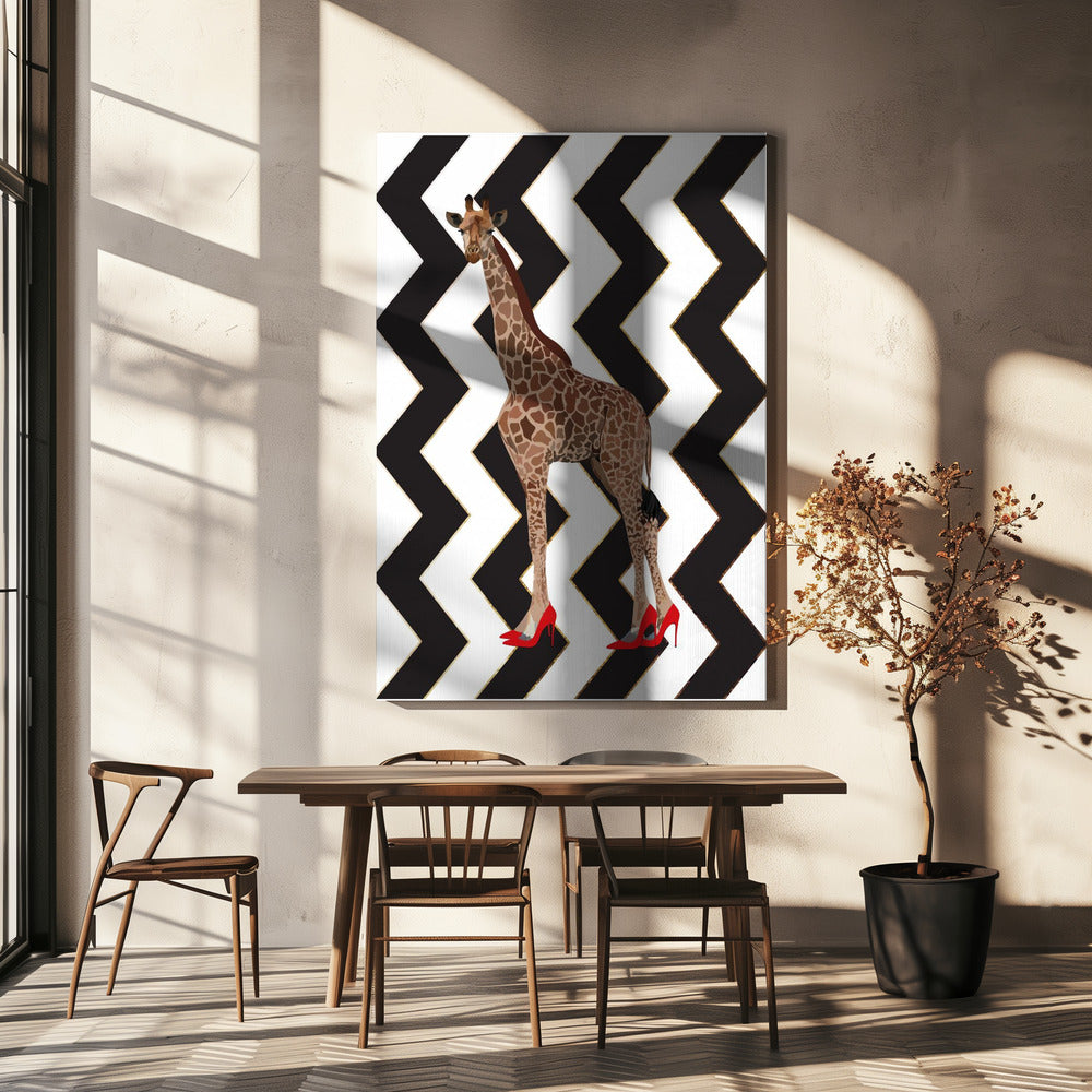 Giraffe Heels zigzag | Canvas