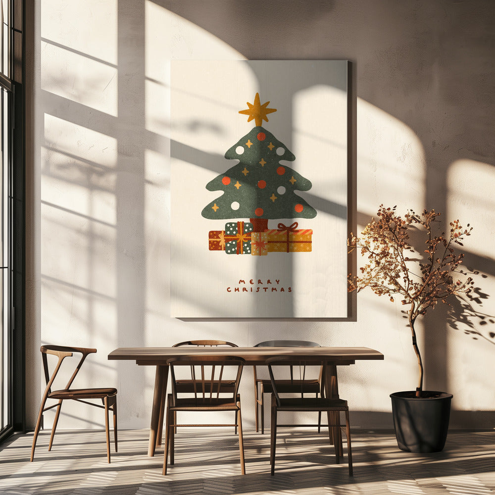 Christmas tree with gifts | Canvas