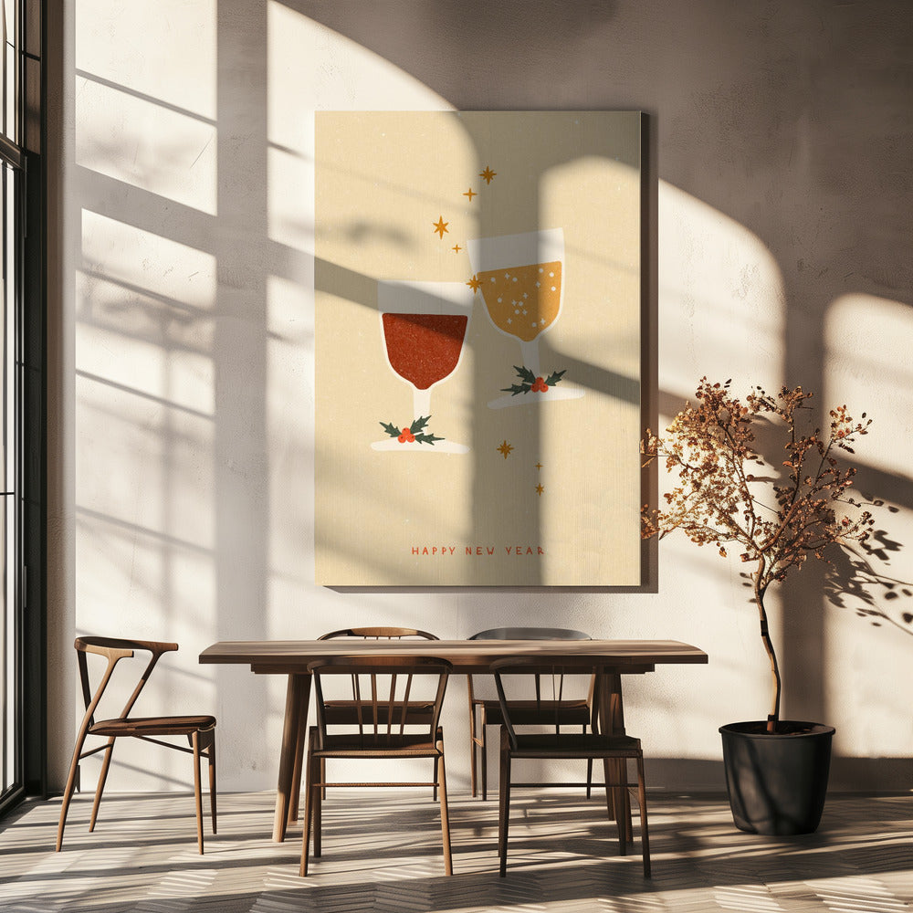 Make a wish to the clinking of glasses | Canvas