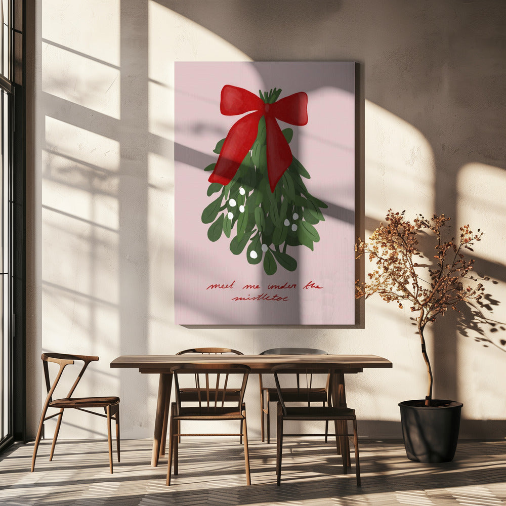Kiss by Mistletoe | Canvas