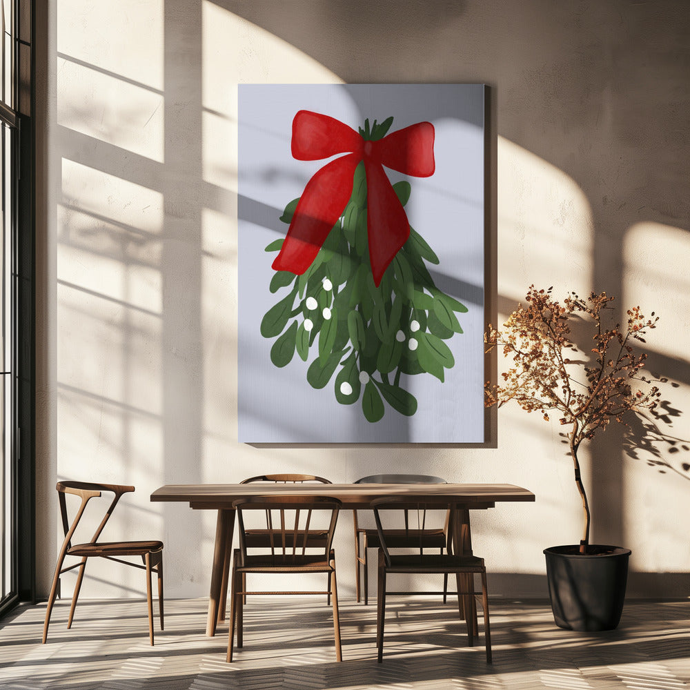 Festive Mistletoe Charm | Canvas
