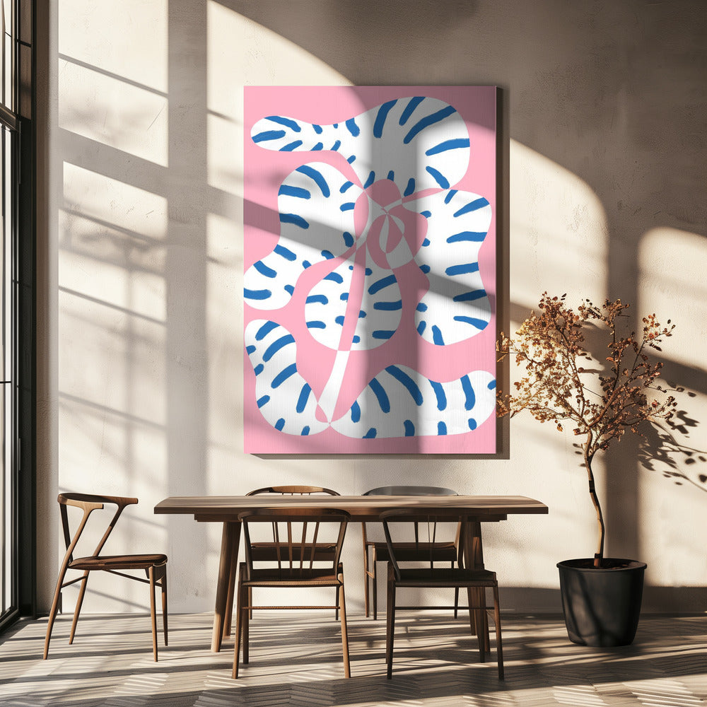 Abstract Shapes Flower Tiger print | Canvas