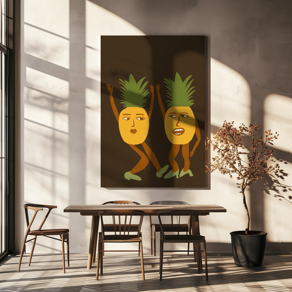 Dancing pineapples | Canvas