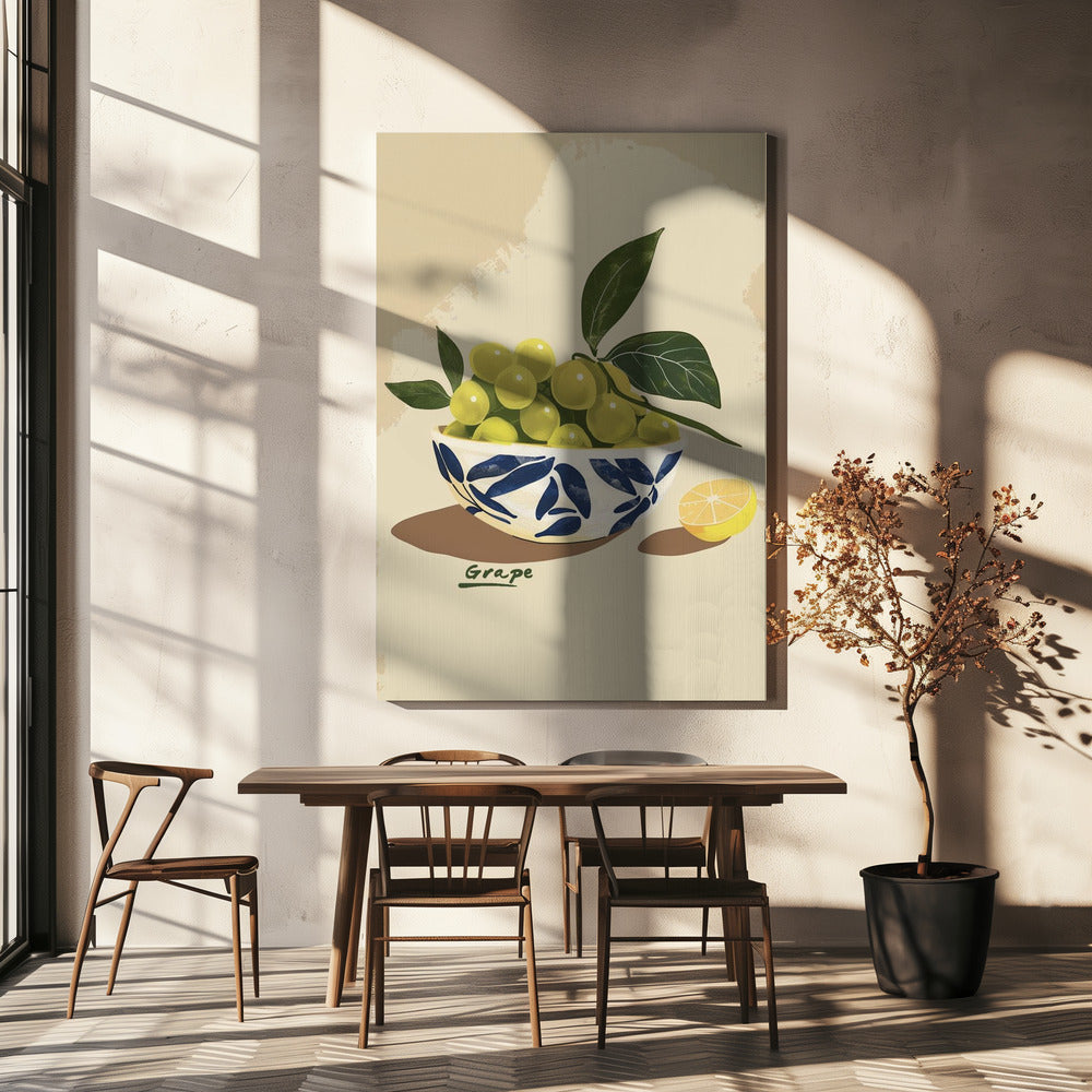 Bowl of Grapes | Canvas