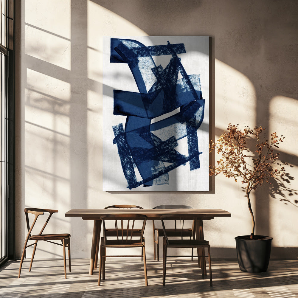 Abstract Blue Structure 2 | Canvas