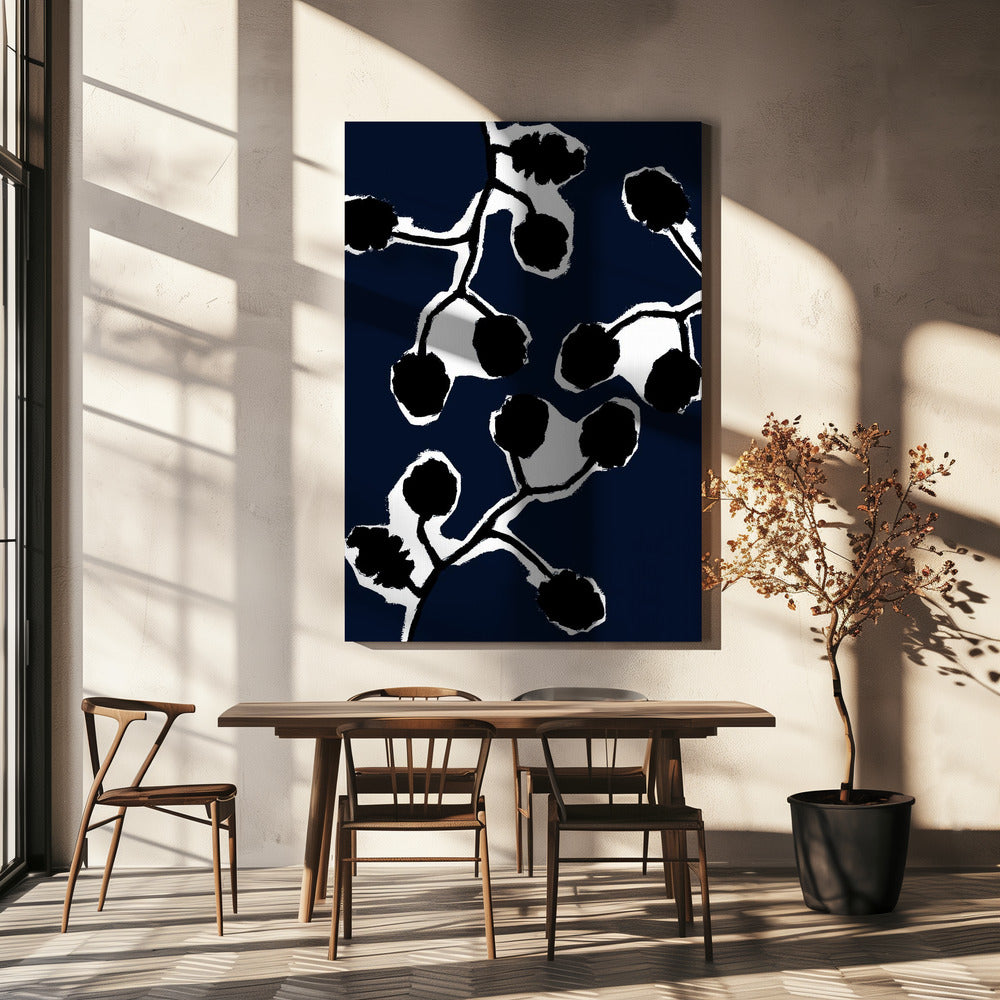 Black Floral Silhouette 2 | Canvas