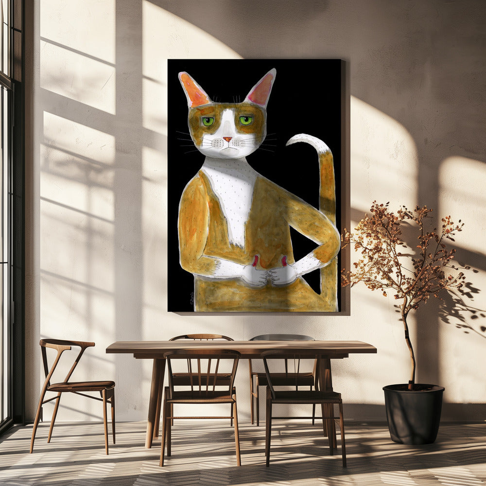 All Ok cat, thumbs up. | Canvas