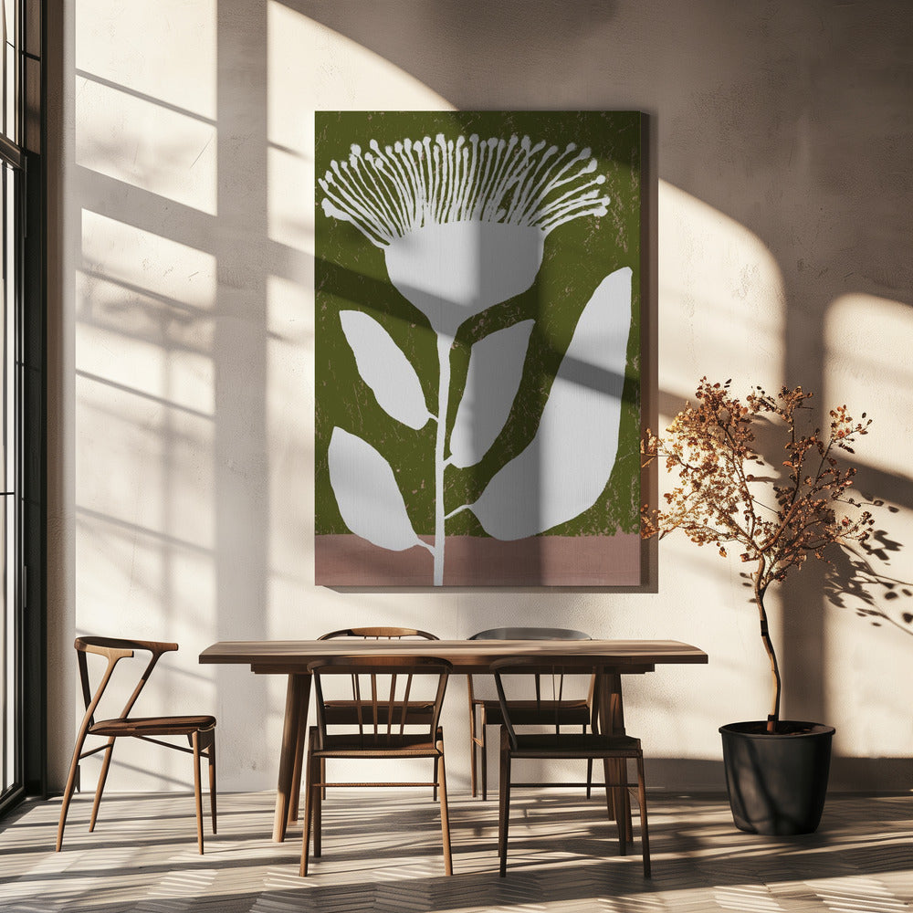 Botanical Design Of A Flower Against | Canvas