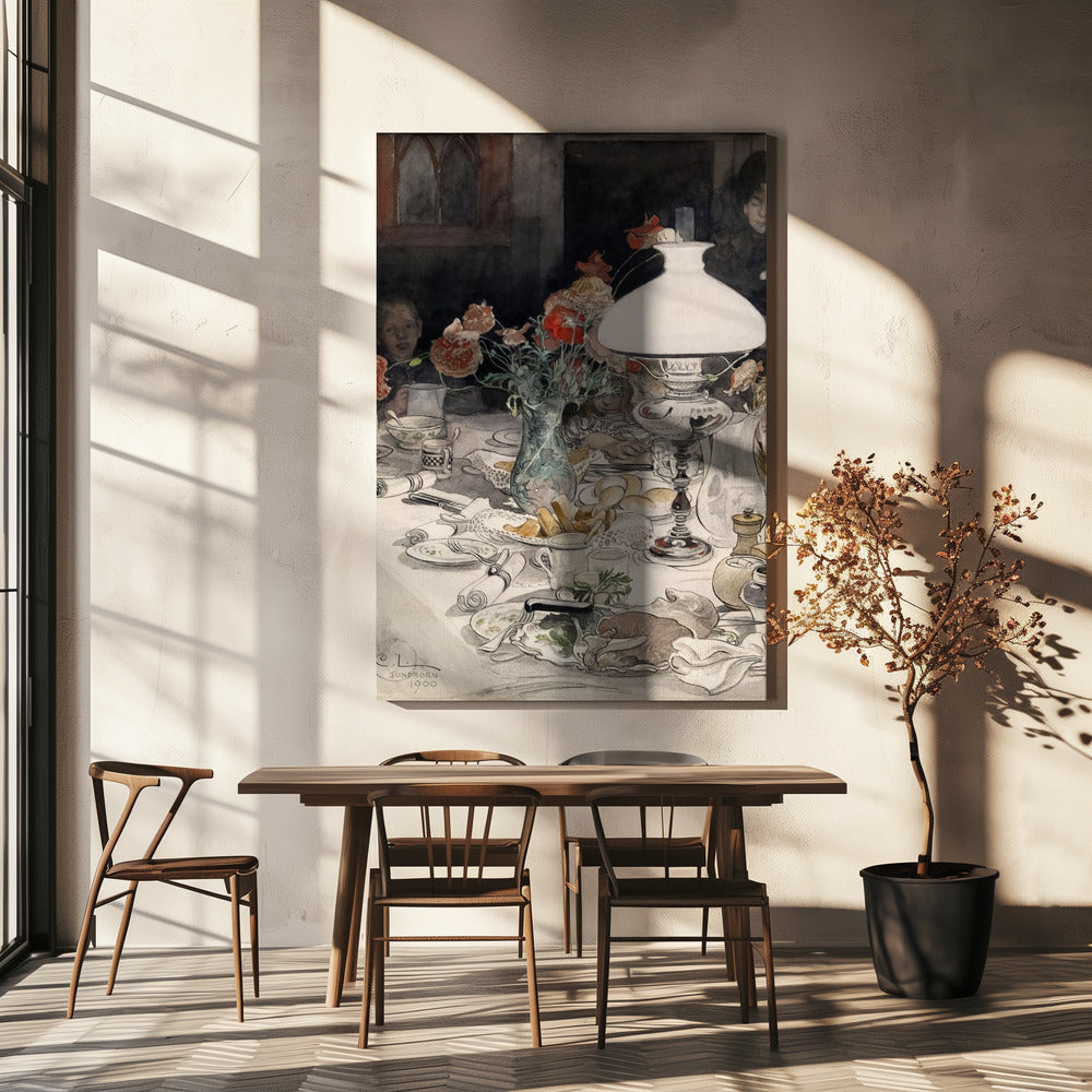 Around the Evening Lamp (1900) | Canvas