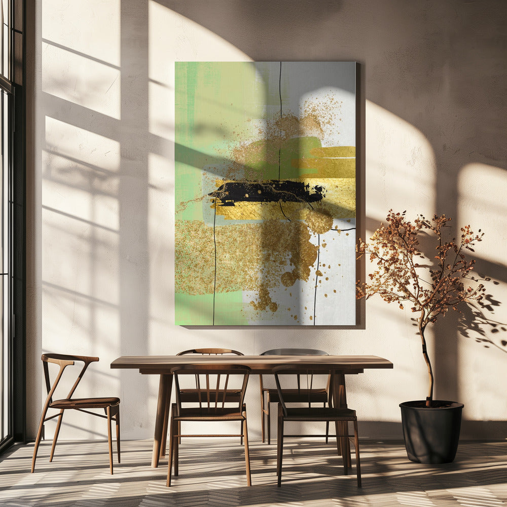 Liquid  Greens 1 | Canvas