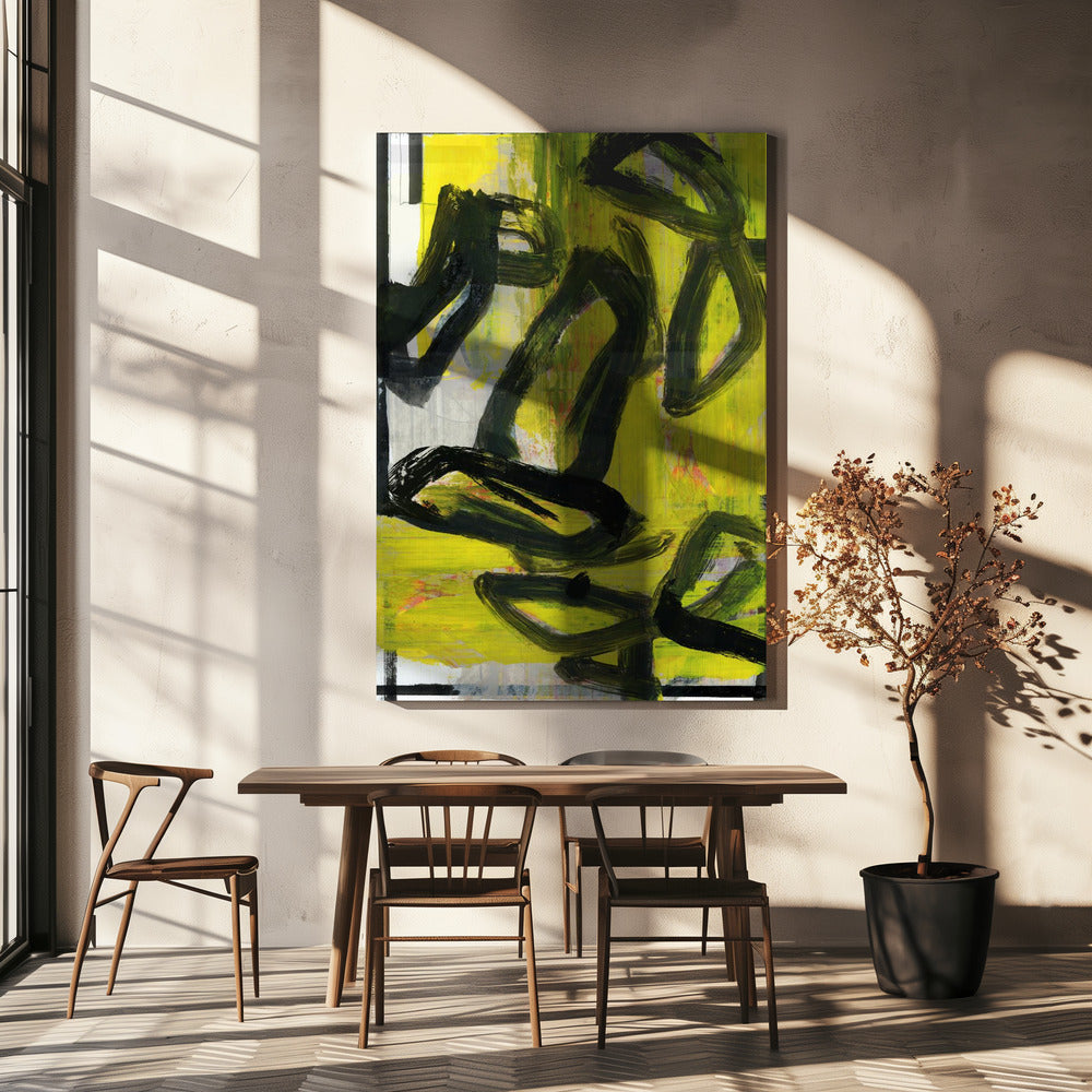 Yellow Abstract No4 | Canvas