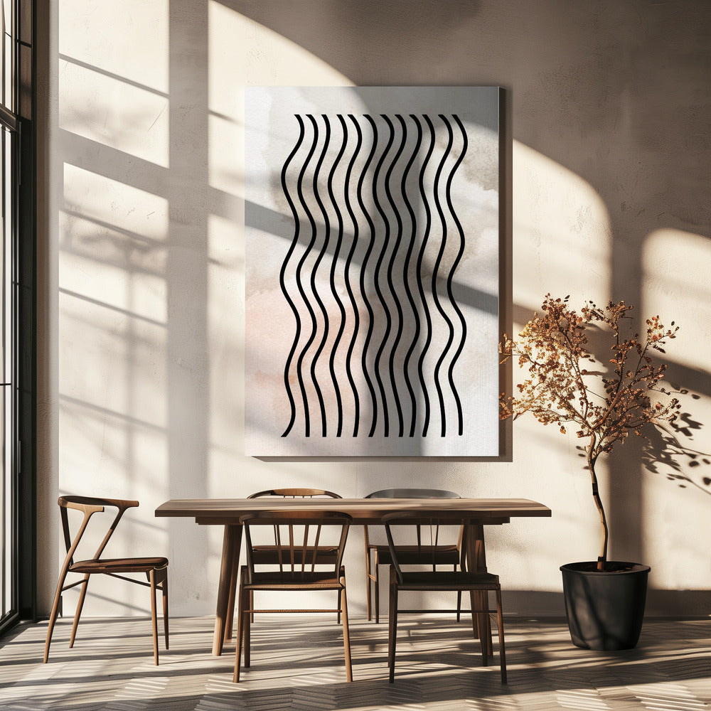 Curved Rhythm Lines | Canvas