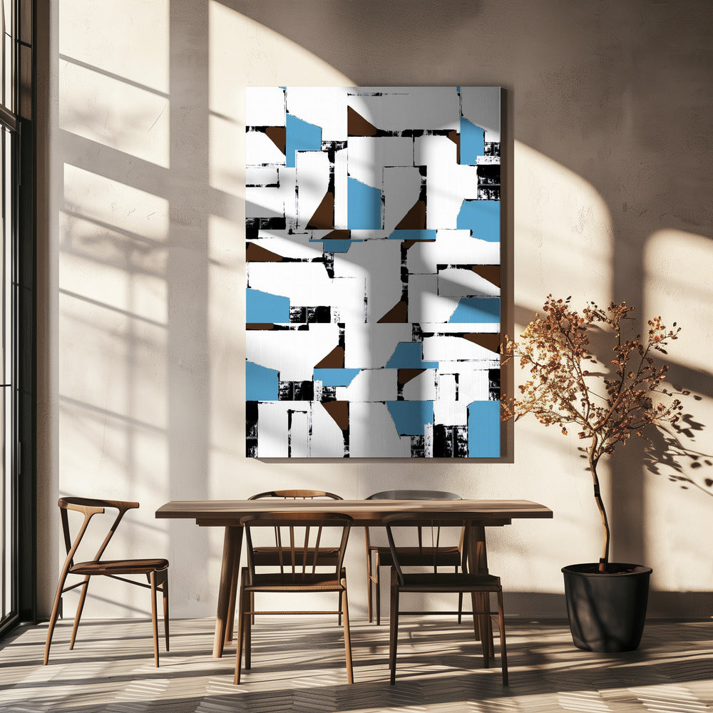 Abstract Neutral Geometry No3 | Canvas