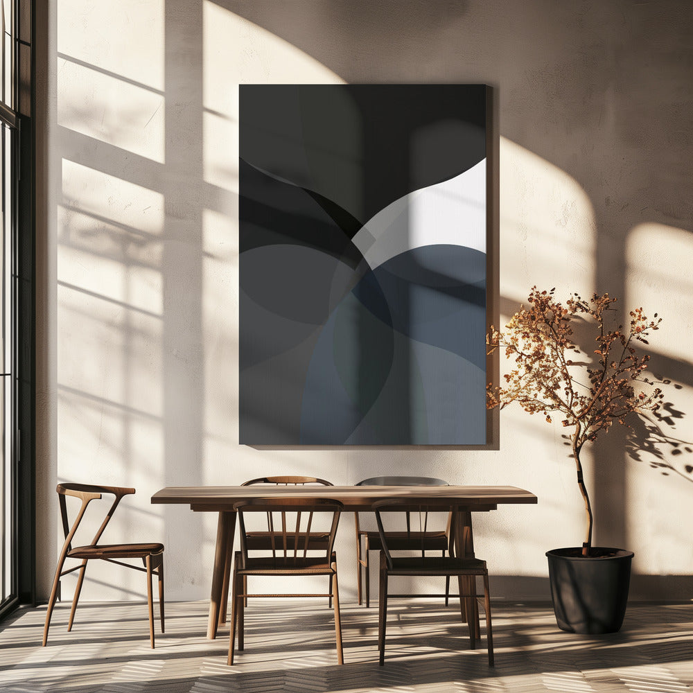 Abstract Neutral Shapes Print 4 | Canvas
