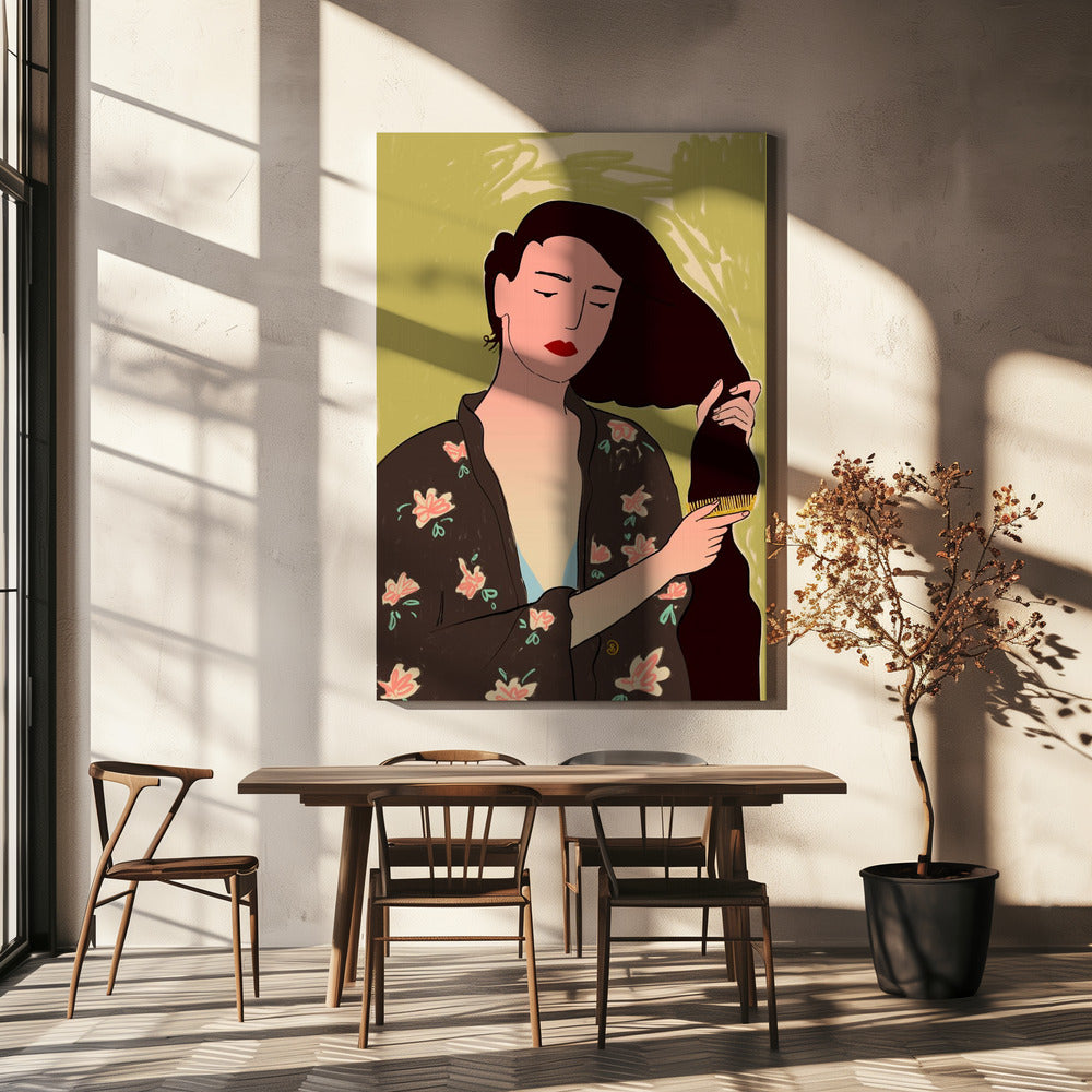 Woman With Long Hair | Canvas