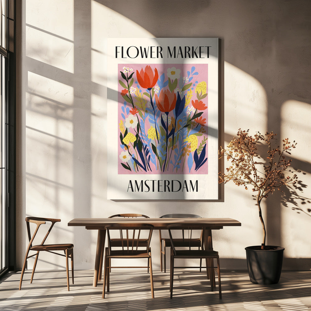 Flower Market Amsterdam Netherlands | Canvas