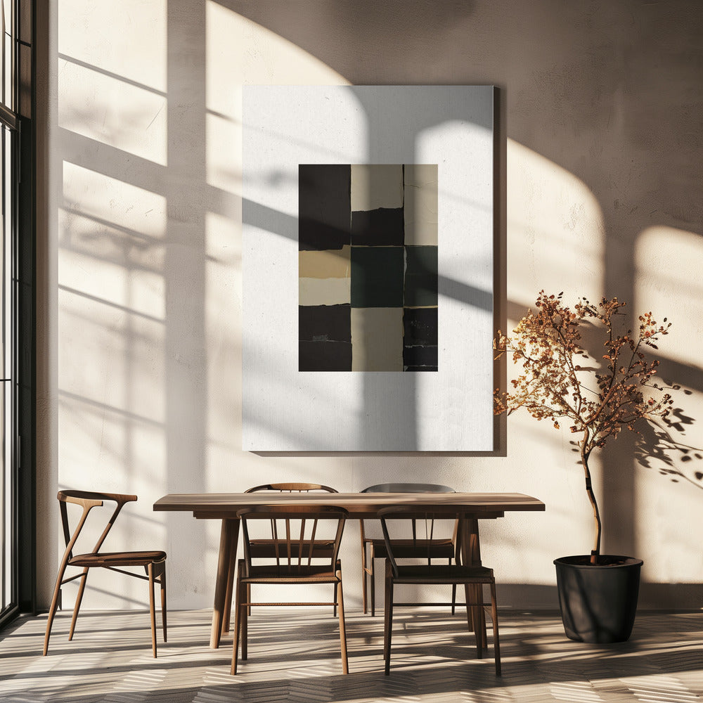 Textured Grid Harmony | Canvas