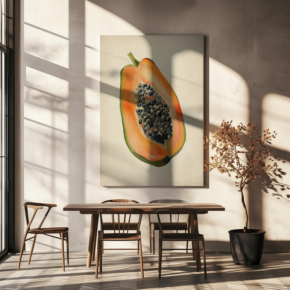 Vintage fruit- Papaya | Canvas