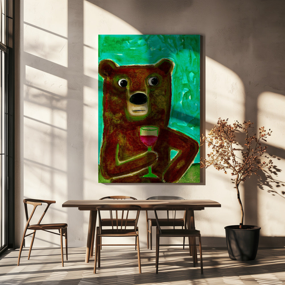 Mr. Bear at the Bar | Canvas