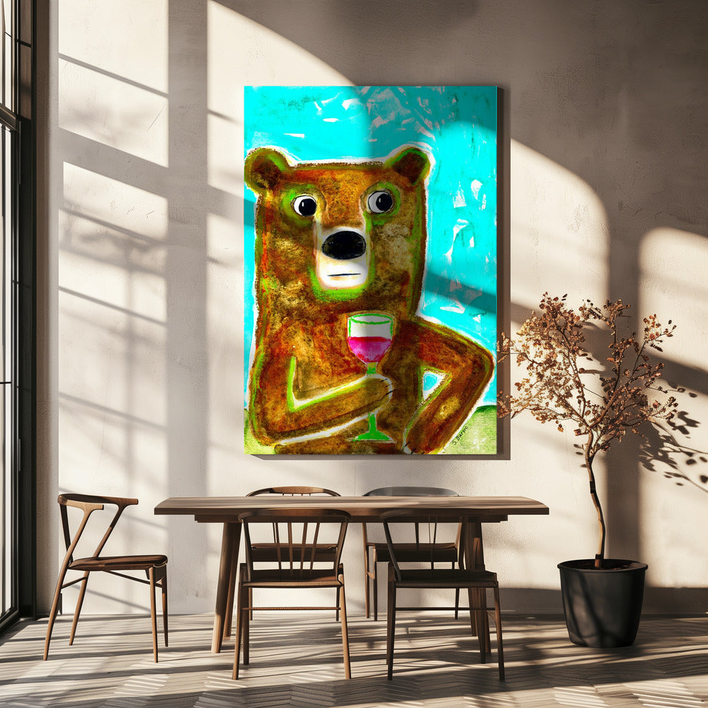 Mr. Bear at the Bar | Canvas
