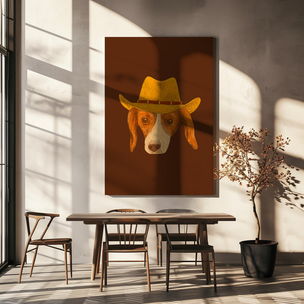 Nala The Cutest Cowgirl Pup | Canvas