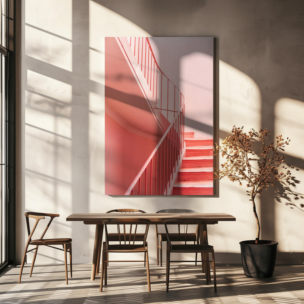 Pink Steps Cannes | Architectural Minimalism | Canvas