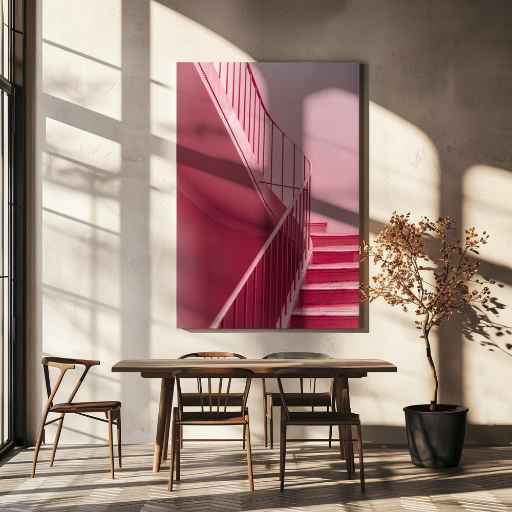 Plum Steps | Architectural Minimalism | Canvas