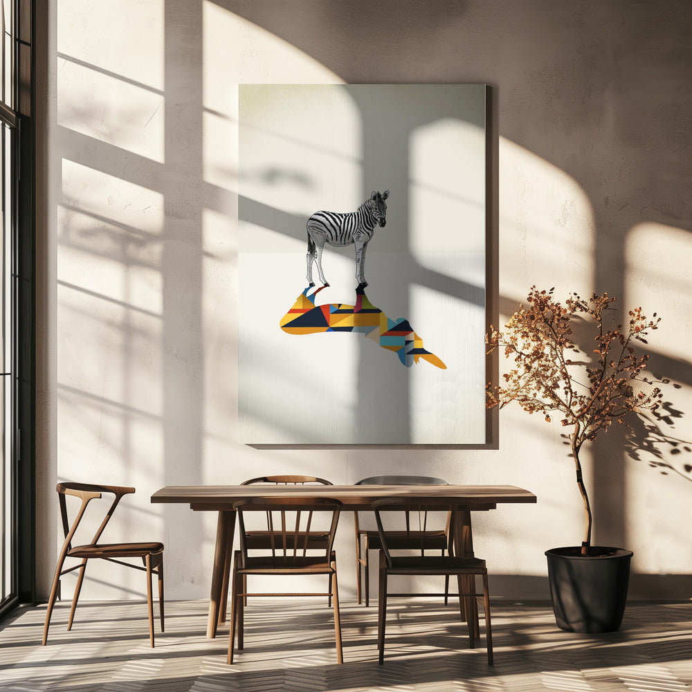 Walking Shadow, Zebra | Canvas