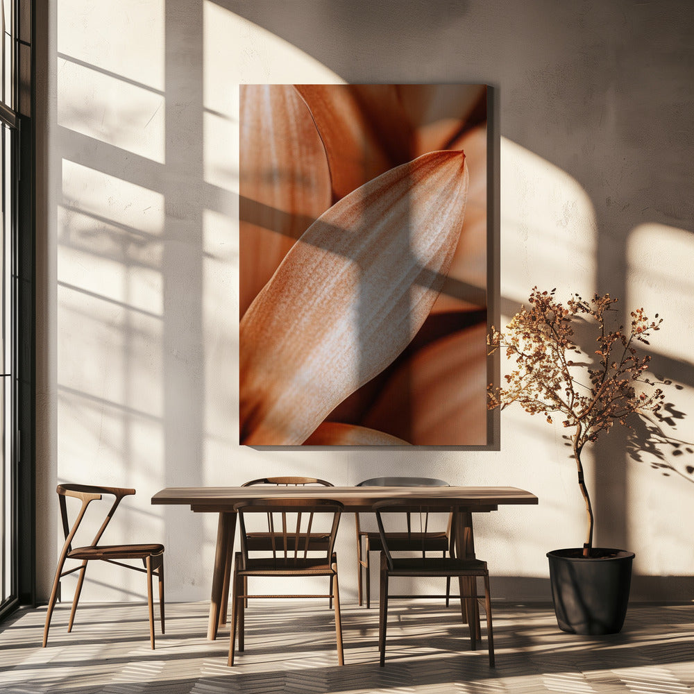Amber Petal Elegance | Canvas