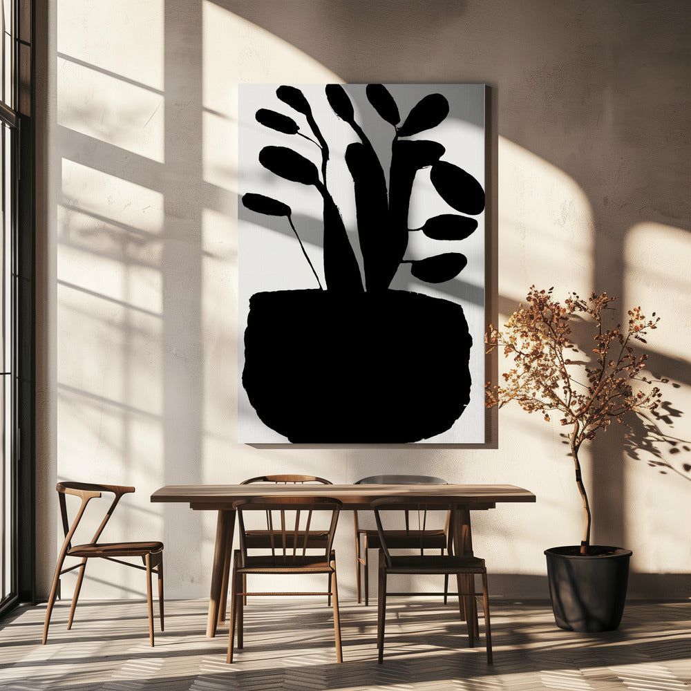 Potted Plant Silhouette No2 | Canvas