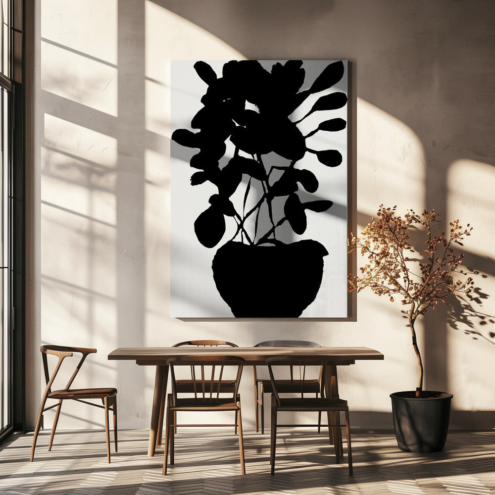 Potted Plant Silhouette No3 | Canvas