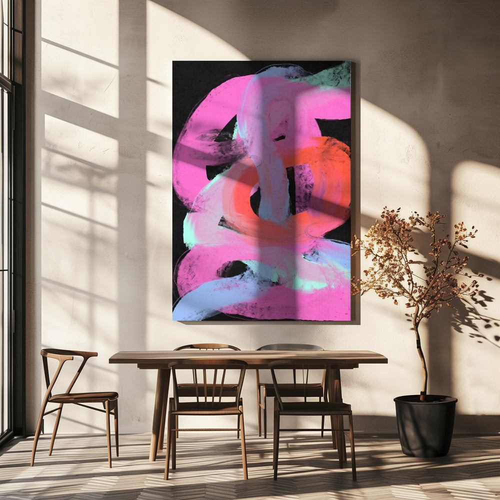Neon Swirls | Canvas