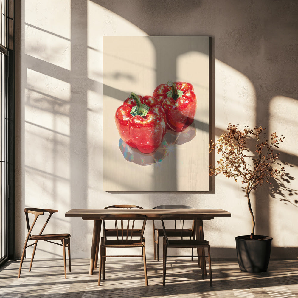 Sparkling Red Bell Peppers | Canvas